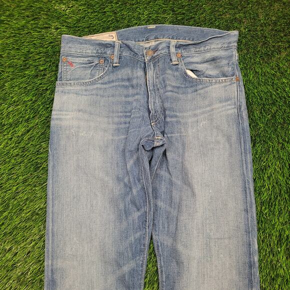 VTG 90s Polo Ralph Lauren Jeans Mens 32x31 (Tagged 32x30) Faded Tapered Leg - Picture 2 of 11